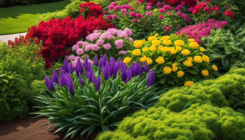 Colorful flower bed