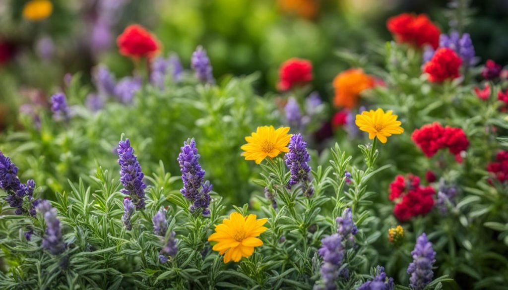 aromatic herbs in garden