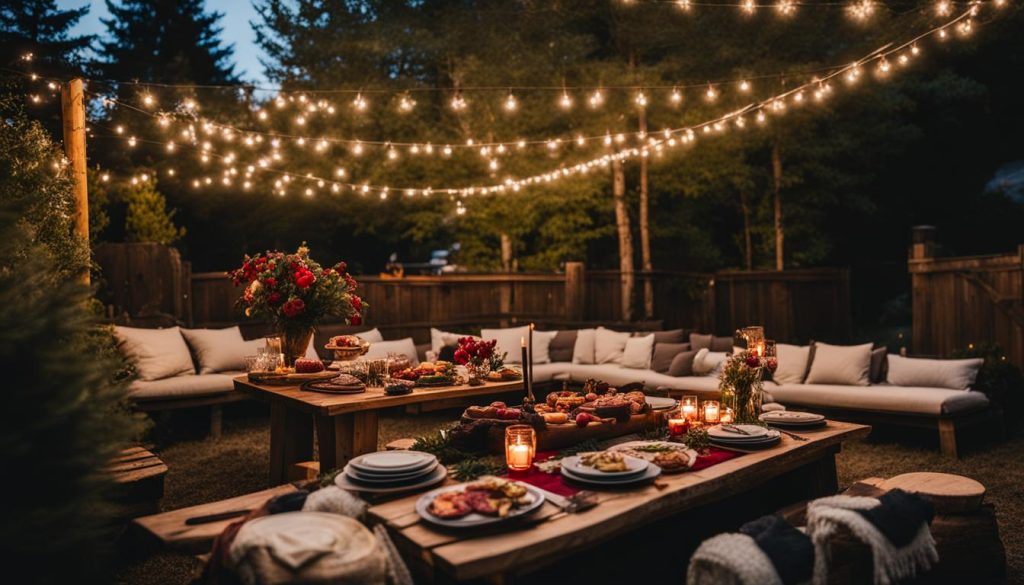 outdoor party in Canada