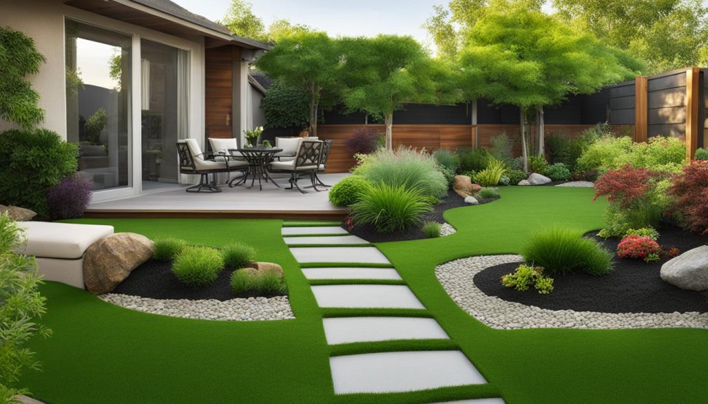 Artificial turf landscaping