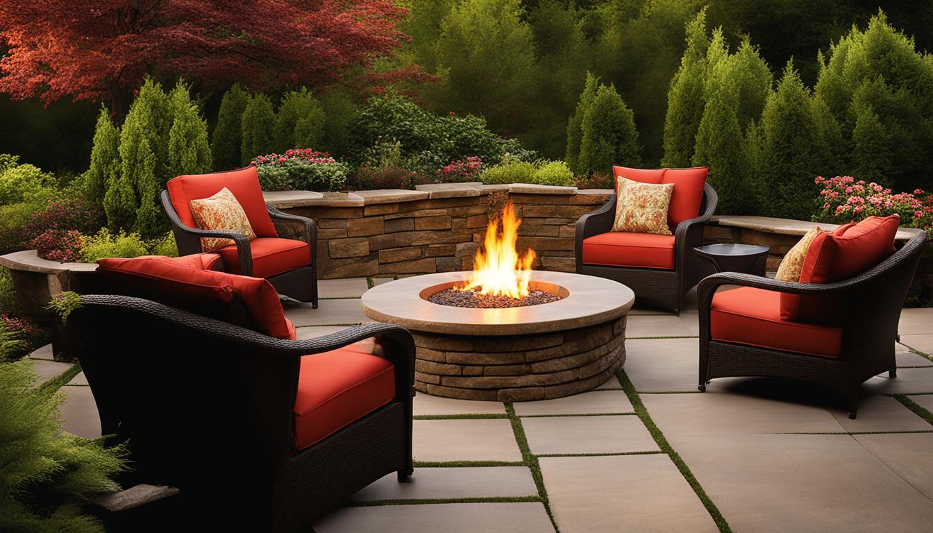 Fire feature landscaping