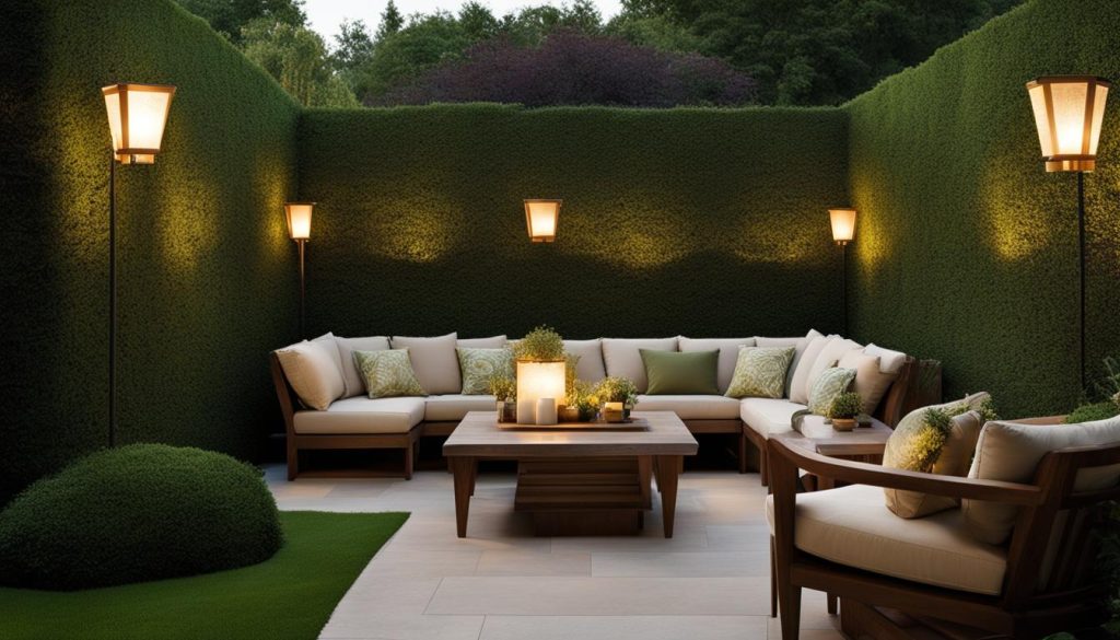 Privacy screen landscaping