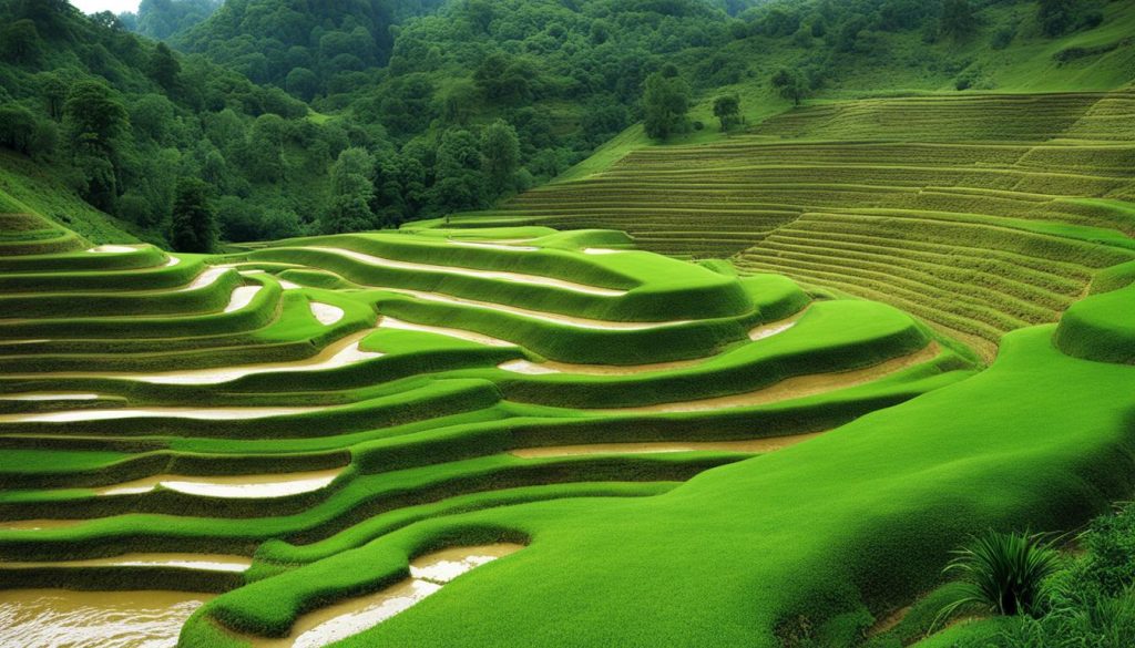 Water management on steep slopes