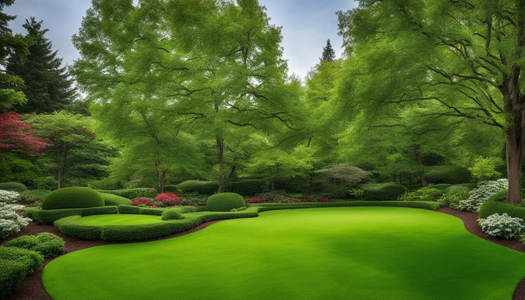 lush green artificial turf