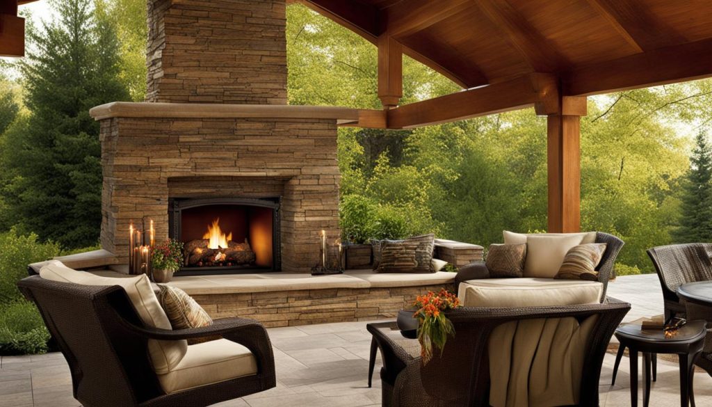 outdoor fireplace