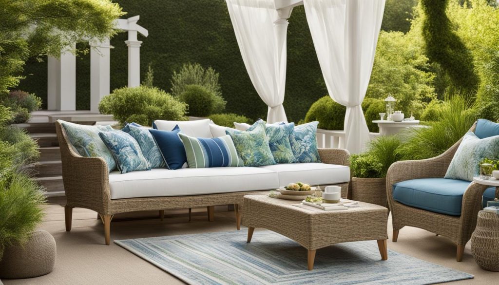 outdoor furnishings for pergola